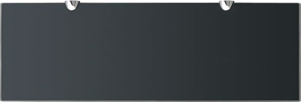 vidaXL Schwebendes Regal, Glas schwarz, 0,8 x 20 x 60 cm Bild 3