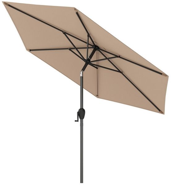 COSTWAY Sonnenschirm, LxB: 230x230 cm, neigbar Balkonshirm, mit Kurbel