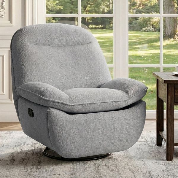 FLEXISPOT Sessel gemütlicher TV-Sessel, Relaxsessel (Versteckter Stauraum, 105° - 145° verstellbar, Drehsessel mit Rocking, Ruhesessel für Senioren & Stillenden), 159 KG belastbar, Inkl. Dicke Sofadecke (1,5x1,5 m)