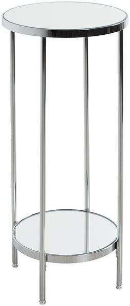 Blumentisch >52285< in chrom, Metall, Spiegel 5 mm - 66x28cm (HxD)
