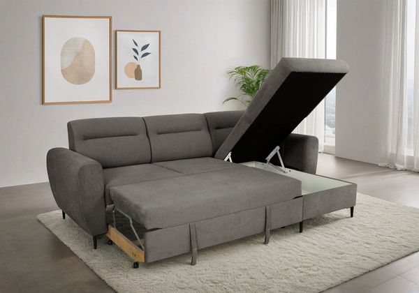 Trends by HG Ecksofa Bella L-Form, B: 248 cm, mit Bettfunktion & Bettkasten