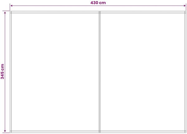 vidaXL Markisenersatzstoff Gelb und Weiß 450 x 350 cm Polyester 3444214 Bild 5