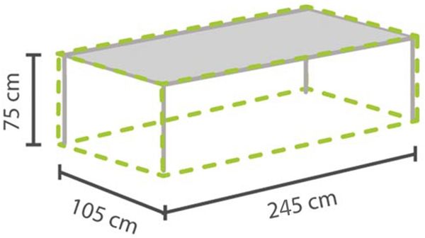 Wetterfeste Gartenmöbel Schutzhülle Abdeckung für Gartentisch max. 240cm
