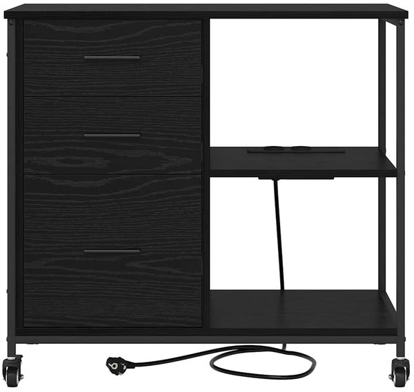 vidaXL Schrank mit Ladestation Schwarz Eichen-Optik 76 x 41 x 72 cm 859835 Bild 7