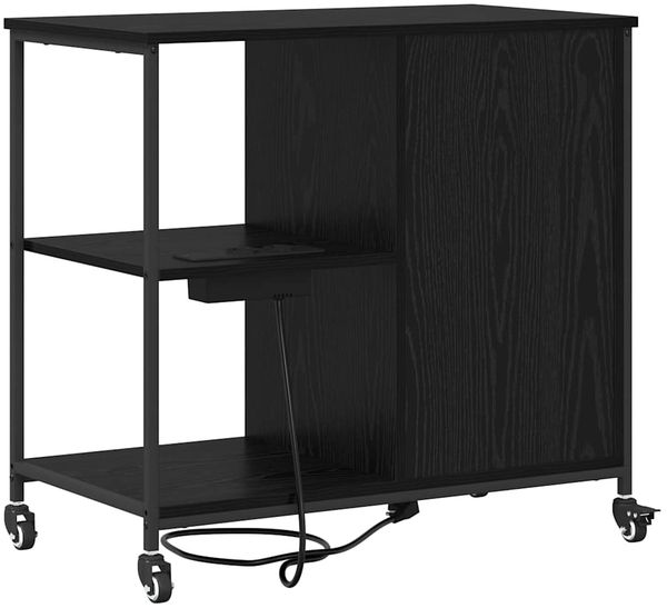 vidaXL Schrank mit Ladestation Schwarz Eichen-Optik 76 x 41 x 72 cm 859835 Bild 9