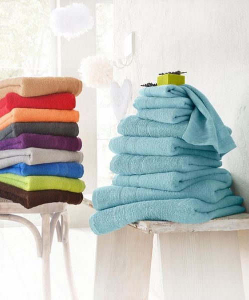 OTTO home Handtuch Set Inga, Duschtücher, Handtücher, Gästetücher, Seiftücher, Walkfrottier (10-St), Handtücher mit feiner Bordüre, 100% Baumwolle, einfarbig, weich