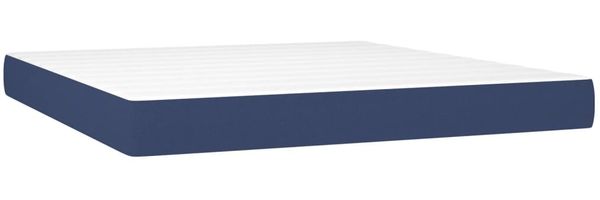 vidaXL Boxspringbett mit Matratze Blau 180x200 cm Stoff 3136459 Bild 6