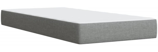 vidaXL Boxspringbett mit Matratze Hellgrau 100x200 cm Stoff 3288113 Bild 8