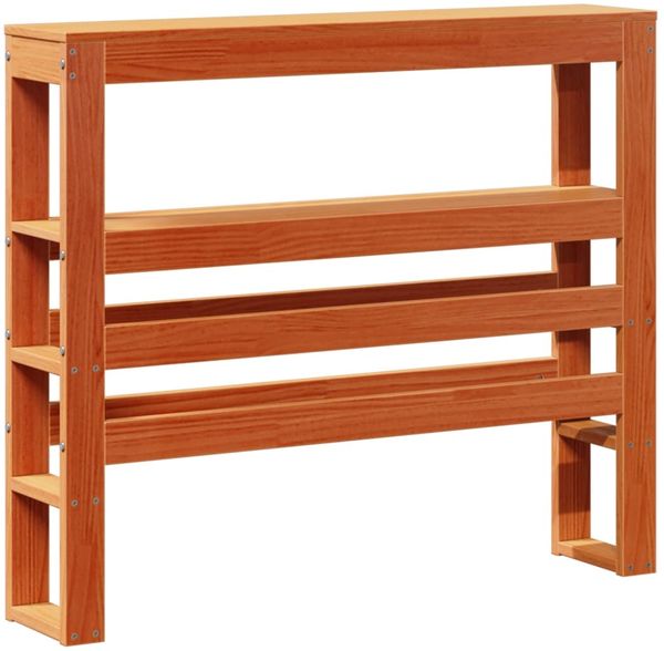 vidaXL Massivholzbett ohne Matratze Wachsbraun 75x190 cm Kiefernholz 3306485 Bild 6