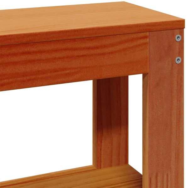 vidaXL Massivholzbett ohne Matratze Wachsbraun 75x190 cm Kiefernholz 3306485 Bild 10