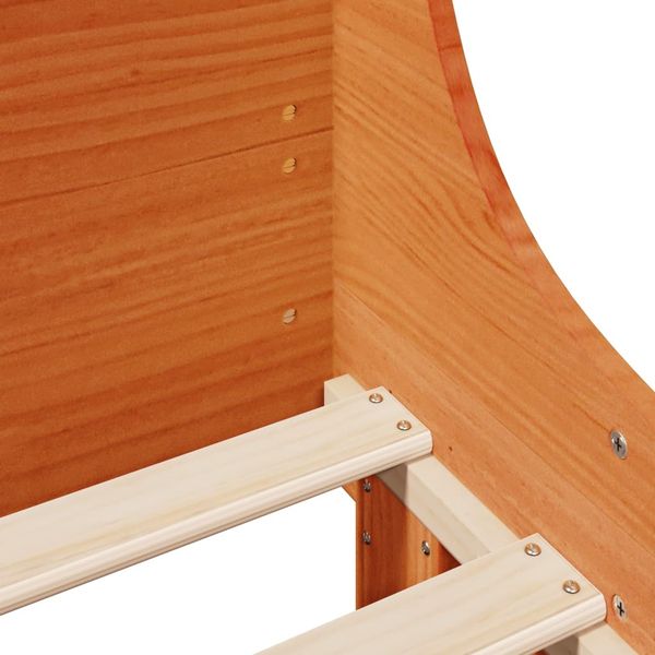vidaXL Massivholzbett ohne Matratze Wachsbraun 75x190 cm Kiefernholz 3306485 Bild 9