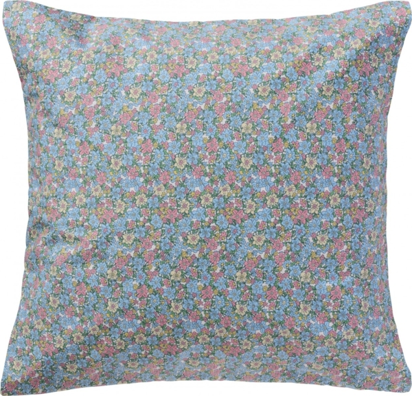 Ib Laursen Kissenbezug Kissenhülle 60x60cm Blau Rosa Gelb Blumenmuster 62985-00