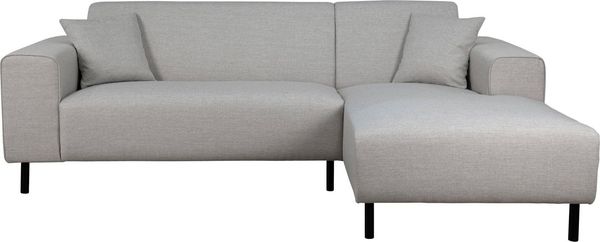 Home affaire Ecksofa ARROS L-Form mit Wellenunterfederung, Maße B/T/H: 235/163/81 cm, incl. Zierkissen, mit Recamiere rechts/links bestellbar, auch in Cord
