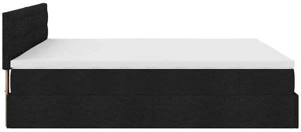 vidaXL Ottoman-Bett mit Matratze Schwarz 200x200 cm Stoff 3311652 Bild 9