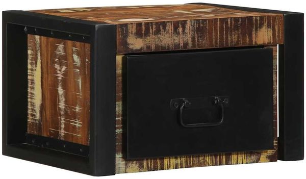 vidaXL Nachttisch Mehrfarbig 40x35x25 cm Altholz Massivholz 4015946