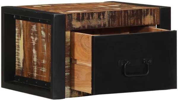 vidaXL Nachttisch Mehrfarbig 40x35x25 cm Altholz Massivholz 4015946