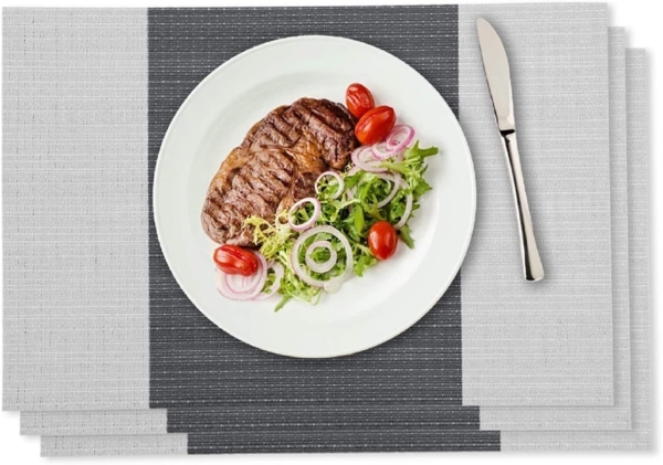 zggzerg Tischläufer Satz von 6 Platzsets, Tischsets PVC Hitzebeständig Bild 3