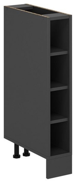 Küchenregal R-Line Anthrazit 15 cm ohne Arbeitsplatte Vicco