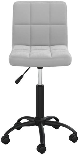 vidaXL Esszimmerstuhl Drehbar Hellgrau Samt, Drehbar [3087596]