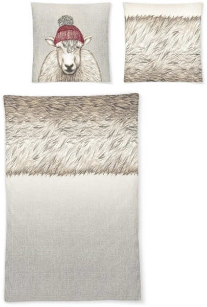 Irisette Biber Bettwäsche Koala 8139-11 Schaf Fell Natur 135x200
