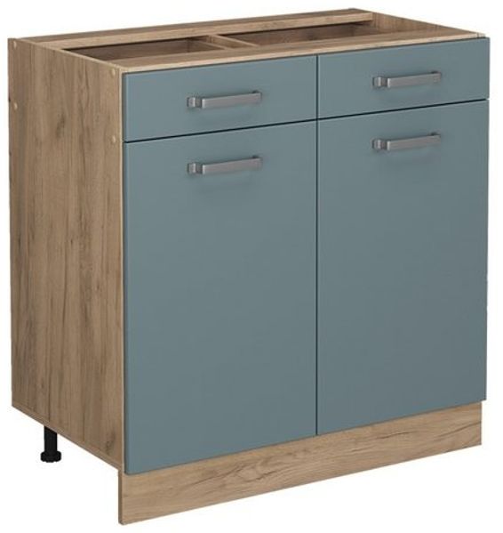 Küchenunterschrank R-Line Blau-Grau 80 cm ohne Arbeitsplatte Vicco Bild 4