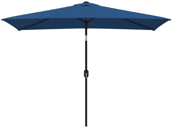 Sonnenschirm, Terrassenschirm mit Metall-Mast 300x200 cm Azurblau