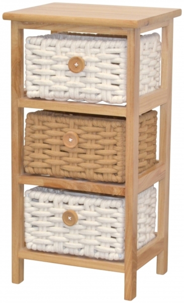 Standregal mit 3 Körben "Luisa", natur