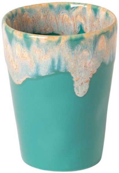 Costa Nova Tasse Grespresso Lungo Latte Becher Türkis, Costa Nova, 1-tlg, Keramik, Ø 9,2, Höhe 11,5 cm, Fassungsvermögen 38cl
