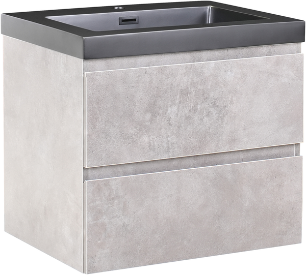 Wandmontierter Waschbeckenunterschrank mit Waschbecken CARDIEL Grau