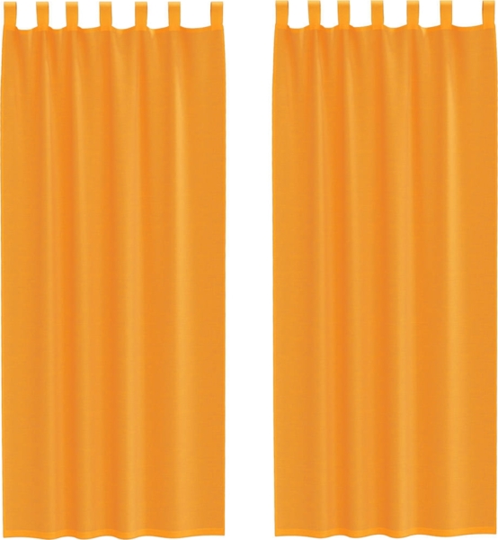 vidaXL Voile Vorhänge mit Schlaufen 2 Stk. Orange 140x260 cm 4102285