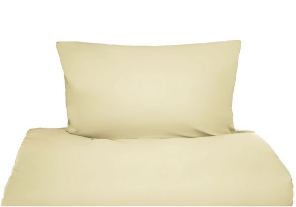 Einfarbige Bettwäschen-Sets für Einzel- und Doppelbetten, 100% Baumwolle Beige 135x200 cm