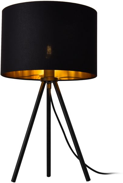 Tischleuchte Metz E14 Max. 40W mit Metallfüßen Schwarz lux. pro
