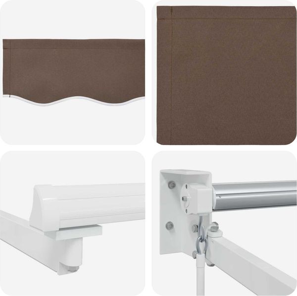 vidaXL Manuelle Gelenkarmmarkise mit LEDs Taupe 3426359 Bild 6