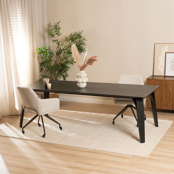 Bronx71 Esstisch Flint Schwarz 160 x 90 cm