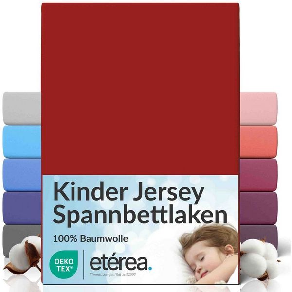 etérea Comfort Jersey Spannbettlaken Kirsche 180x200 cm - 200x200 cm