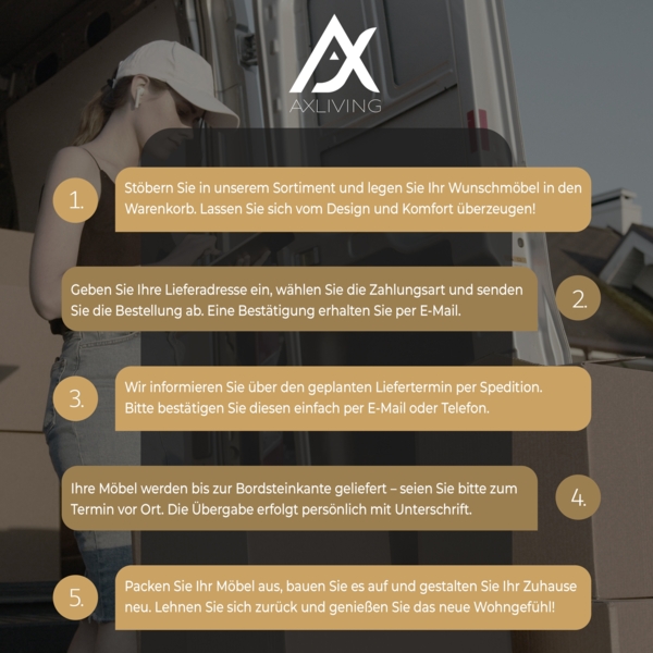 AX LIVING Couch Sofa L Form Didim mini Creme 310 cm breit, stilvoll L Bild 7