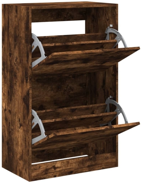 vidaXL Schuhschrank Räuchereiche 60x34x96,5 cm Holzwerkstoff 839949