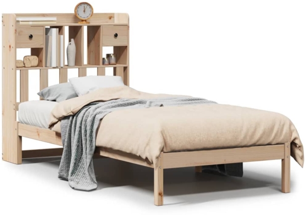 vidaXL Massivholzbett mit Regal ohne Matratze 90x200 cm Kiefer 3321620