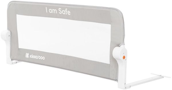 Kikkaboo Bettschutzgitter I am safe 102 cm lang, für Matratzenstärke 12 - 20 cm grau