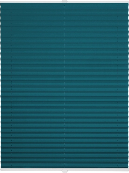 ondeco Plissee nach Maß für alle Fenster innen Montage in Glasleiste mit Spannschuh Sonnenschutz Rollo Sichtschutz Blickdicht - Petrol - B): 41-50 cm, H): 40-100 cm