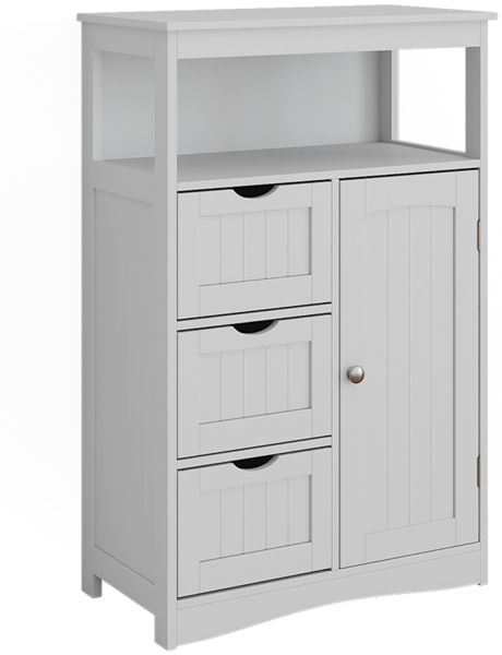 Midischrank Bianco Weiß 56 x 86.5 cm mit Schubladen Vicco