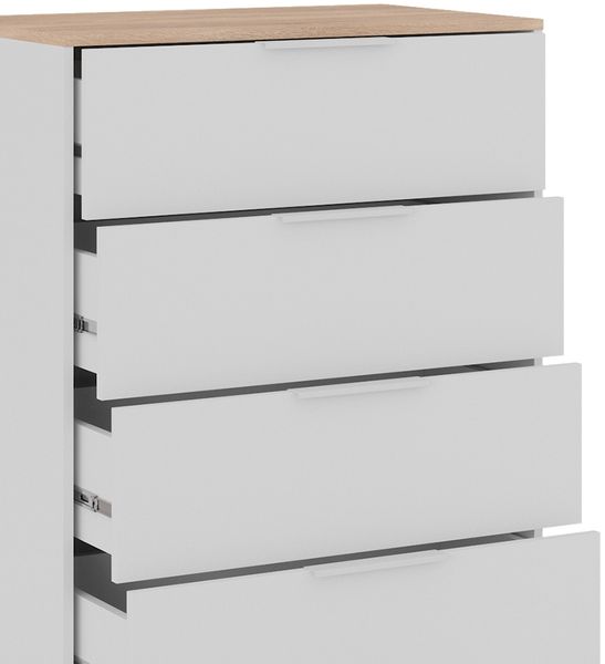 Kommode Betti Weiß/Sonoma 30 x 83.6 cm mit 4x Schublade Vicco Bild 6