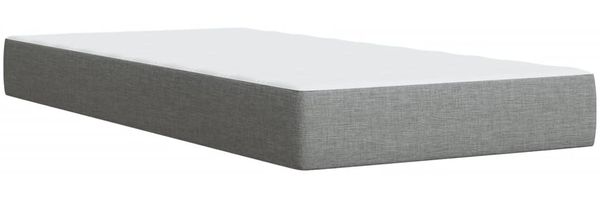 vidaXL Boxspringbett mit Matratze Hellgrau 80x200 cm Stoff 3293400 Bild 11