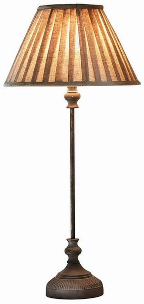 Mirabeau Tischleuchte Tischlampe Ponsardin antikgrau/leinen