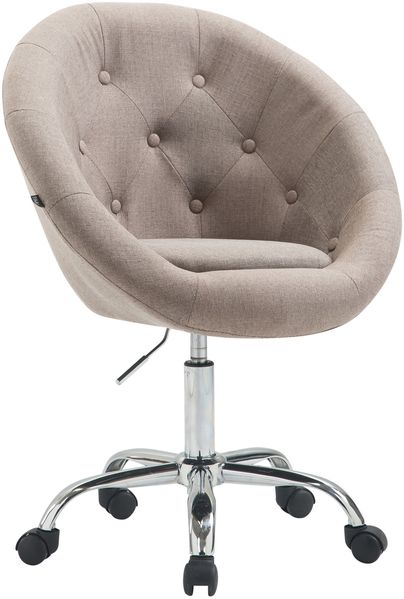 CLP Arbeitshocker London V2 Stoff höhenverstellbar und drehbar,taupe