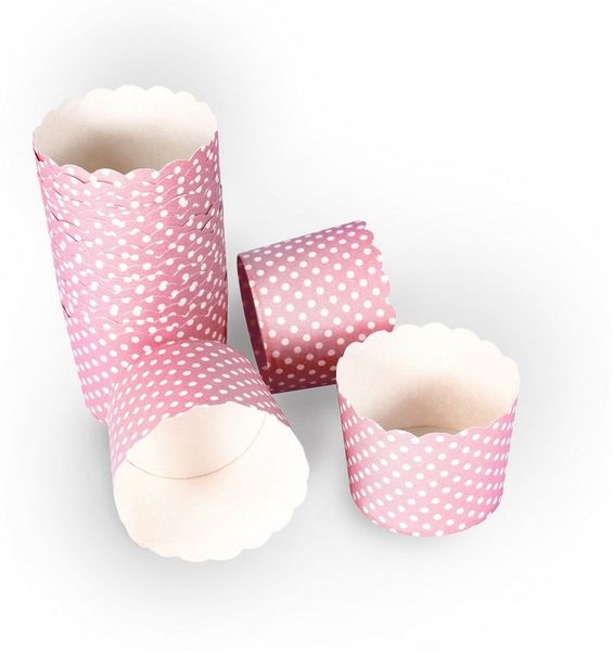 Frau WUNDERVoll Muffinform Muffin Backformen, groß Durchmesser 6,1 cm, rosa, (100-tlg)