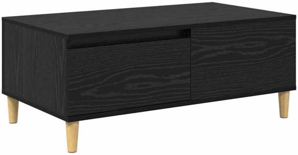 vidaXL Couchtisch Schwarz Eichen-Optik 90 x 50 x 35 cm Holzwerkstoff 881194