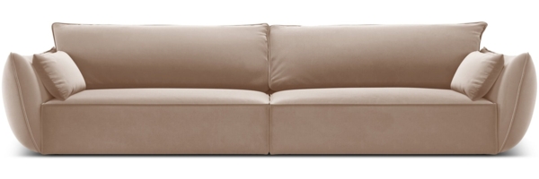 Micadoni 4-Sitzer Sofa Kaelle Samt Beige
