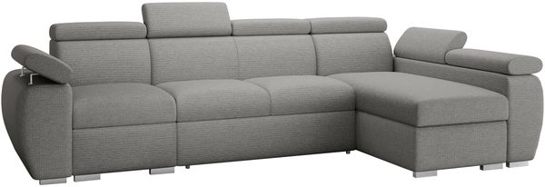 Ecksofa Boston LCP mit 2 Bettkästen und Schlaffunktion (Farbe: Aragon 90, Seite: Rechts 1P(65)+2R+LCP)