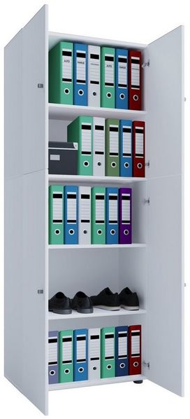 VCM Büroschrank Lona 914113 Weiß B. 70 x H. 184 x T. 40 cm Bild 2